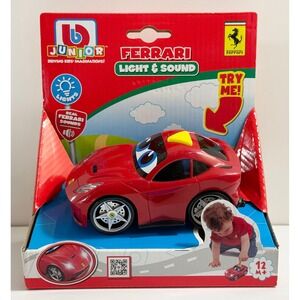 BB Junior Ferrari Toy Car Kids 12M+ Red New Light & Sound F12 Berlinetta 81000